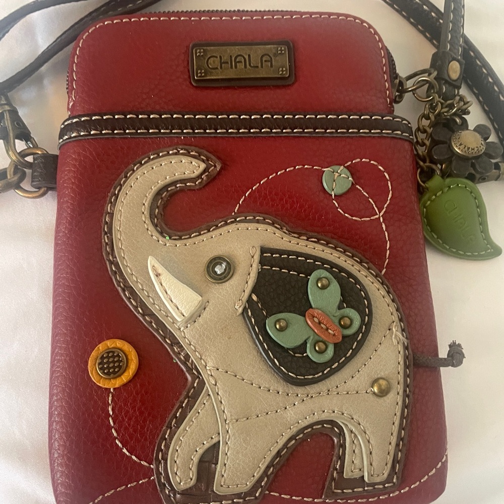 Chala Elephant Cellphone Convertible Strap Crossbody ~ LIKE NEW!